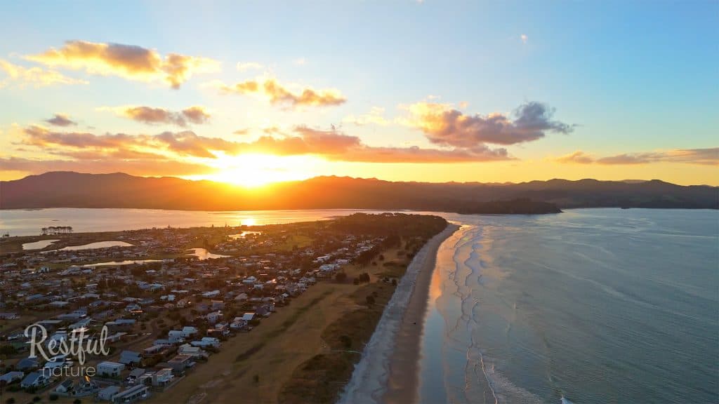 Sunrise and Sunset, East Coast, New Zealand by Drone